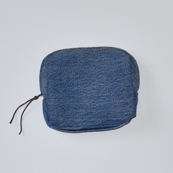 Cosmetics bag clutch pouch denim handmade - Picture 2 of 5